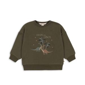 Детский худи Kalamata Dino Lou в зеленом цвете Konges Sløjd