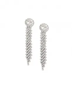 Женские серебряные круглые серьги-подвески Sohi, silver