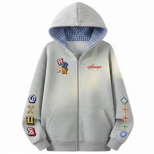 Толстовка Unisex Hooded Thickened Cardigan HUANQIU, heather серый