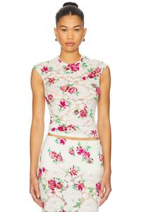 Вязаный кружевной топ Nina Afrm, romance rose