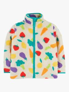 Детская куртка из флиса с молнией и принтом "огород" Frugi, Multi