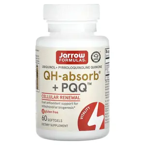 Jarrow Formulas Убихинол QH+ PQQ 60 желатиновых капсул