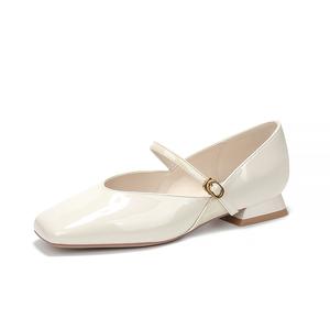 Bamiti Мэри Джейн туфли женские черные/экрю/бордовые - экрю, цвет Ecru