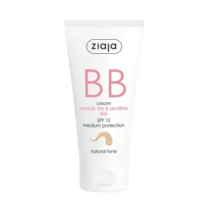 База под макияж с уходом за нормальной и сухой кожей Bb Cream Spf 15 Normal Dry Sensitive Skin Ziaja, 50 ml