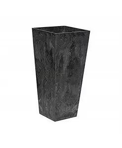 Высокое квадратное кашпо Artstone Ella, черное, 27,5 дюймов Novelty, black