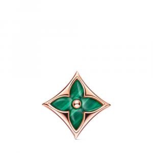 Серьги-гвоздики Color Blossom BB Star, розовое золото и малахит, 1 шт. Louis Vuitton, розовый