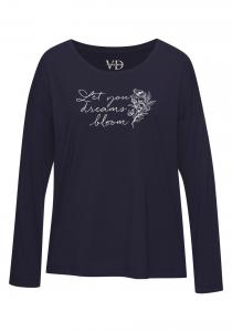 Пижамная рубашка VIVANCE, темно-синий