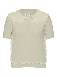 Топ с бахромой Maison Margiela, бежевый