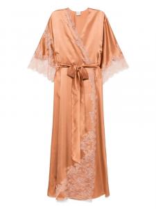 Carine Gilson шелковый халат, оранжевый