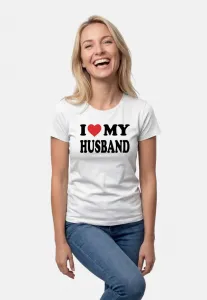 Футболка с принтом "я люблю своего мужа" Mr Ukko, White