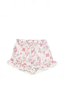 Шорты Vallaloid с цветочным принтом и отделкой оборками Louise Misha, белый