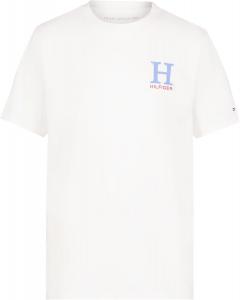 Футболка Tommy Hilfiger для мальчиков с короткими рукавами и круглым вырезом, мягкая, удобная, свободного кроя, Matt Bright White
