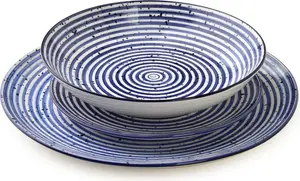 Набор столовых принадлежностей Stripes Blue, 18 предметов Mondex