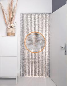 Штора для защиты от насекомых, флисовая штора, дверная штора, 100 х 200 см, защита от мух синели, серый/белый Defactoshop