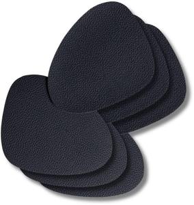 Подставки под стаканы - Веганская кожа - Черные - Органические - 13 x 11 см - 6 штук Cookinglife, черный