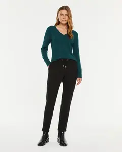 Женские джоггеры из трикотажа с эластичной талией Paz Torras, черный