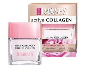 Коллагеновый дневной крем с биопептидами и розой, 98% натуральных ингредиентов, 50 мл Nature of Agiva