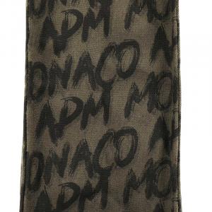 Сумка-шопер из холста, средний размер, женская, черная и хаки Apm Monaco