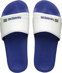 Сандалии Havaianas Slide Brazil унисекс, белый/синий