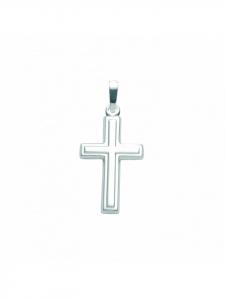 Adeliás Серебряный крестик-подвеска 925 пробы в серебряной оправе