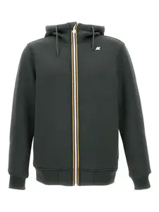 Худи на молнии K-Way, зеленый