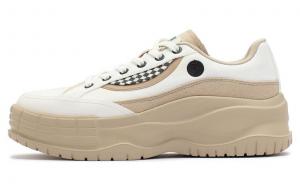 Кеды, скейтборд обувь женская низкая белый/коричневый 361°