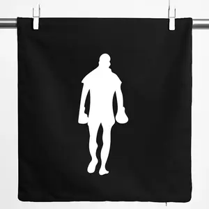 Наволочка Huuraa Boxer Silhouette Gift 40x40cm Черный хлопок Boxer Present Hellweg Druckerei