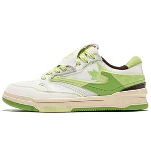 Женские скейтерские кроссовки Low Top Микрокристаллический белый Яблочно-зеленый Erke