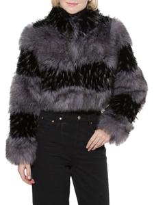 Укороченная куртка из искусственного меха BELLE FARE, цвет Black Grey