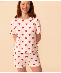 Пижама с короткими рукавами и принтом