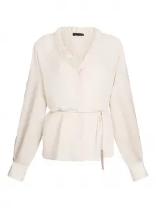 Рубашка из гофрированного жоржета LIU JO, нейтральный