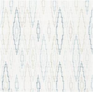 Ковер SAFAVIEH, 183 x 183 см, Rodeo Drive Collection, Ivory & Blue, ручной работы, мид-сенчури модерн абстрактный, шерстяной, идеален для помещений с высокой проходимостью в гостиной, спальне (RD101M)