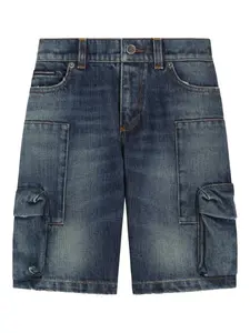 Джинсовые шорты карго Dolce & Gabbana Kids, синий