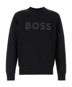 Эластичная хлопковая толстовка Hugo, черный