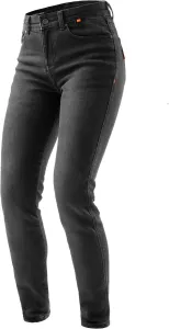 Женские мотоциклетные джинсы REBELHORN Bronco Lady, защита коленей, бедер и копчика Armalith Denim RE ZRO Level 2, облегающий крой, Black (Black Washed)
