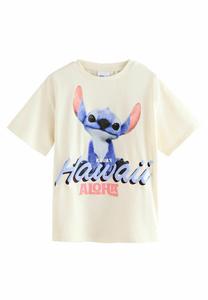 Футболка с принтом DISNEY STITCH OVERSIZED LICENSE Next, бежевый