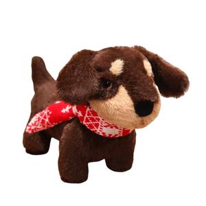 Плюшевая кукла милый шарф такса 40см высота MLING, коричневый