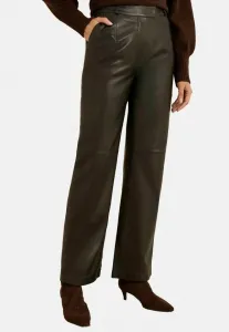 Кожаные брюки стандартного кроя Love & Roses, Black