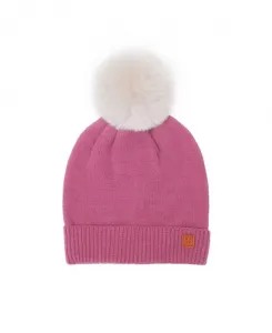 Вязаная шапка-помпон унисекс - для детей постарше Northern Classics, розовый
