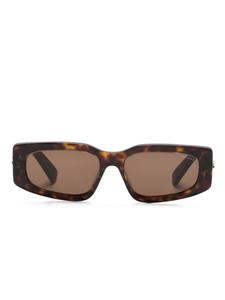 Bvlgari очки B.Zero1 в квадратной оправе, коричневый