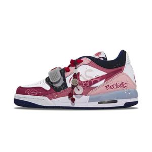 Баскетбольные кроссовки Legacy 312 с низким верхом, амортизирующими, противоскользящими и износостойкими подошвами для детей и подростков Jordan, красный/белый