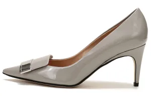 SERGIO ROSSI Туфли на шпильке Slim Heel, высота каблука 7,5 см, женские, серые