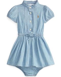 Платье Polo Ralph Lauren Kids Indigo Cotton Chambray Dress, цвет New Medium Wash
