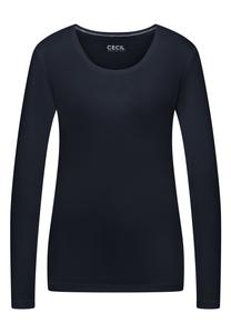 CECIL Лонгслив 'Pia' в цвете Night Blue