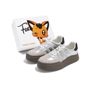 Нескользящие, износостойкие, легкие низкие кроссовки для женщин FOXER, Silver