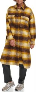 Женская длинная клетчатая фланелевая куртка Levi's, Yellow Plaid