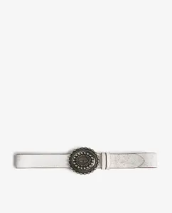 Женский кожаный ремень Санта-Фе белого цвета Zadig & Voltaire, белый