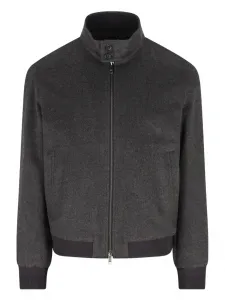 Куртка с высоким воротником из смешанной шерсти Zegna, черный