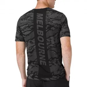 Футболка мужская Metal Vent SS CityCamo Quick Dry Lululemon, waterdrop серебро/черный/sild/blk