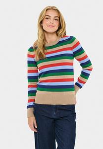 Джемпер Saint Tropez MILIASZ LS, Tiger'S Eye Multi Stripe/Multi-Coloured